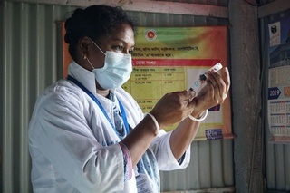 Mousimi Rani Das is a Paramedic 
 and vaccinator in Ukhiya