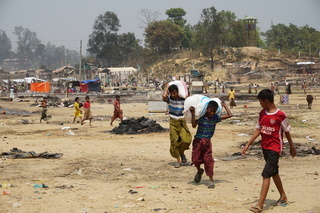 On 22 March 2021 a fire broke out in the Rohingya refugee camps leaving 45k displaced overnight